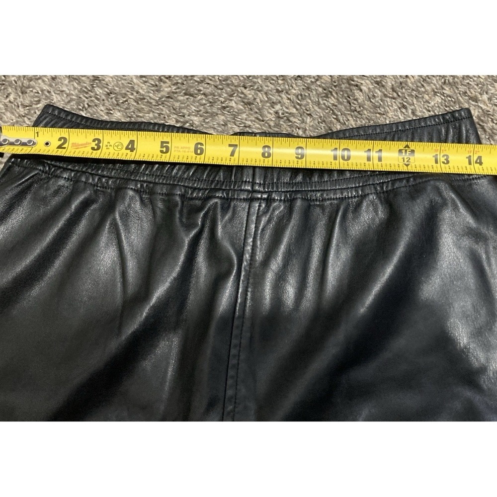 BB Dakota Steve Madden Faux Leather Jogger Pants Womens S Black Vegan Leather - Picture 5 of 9